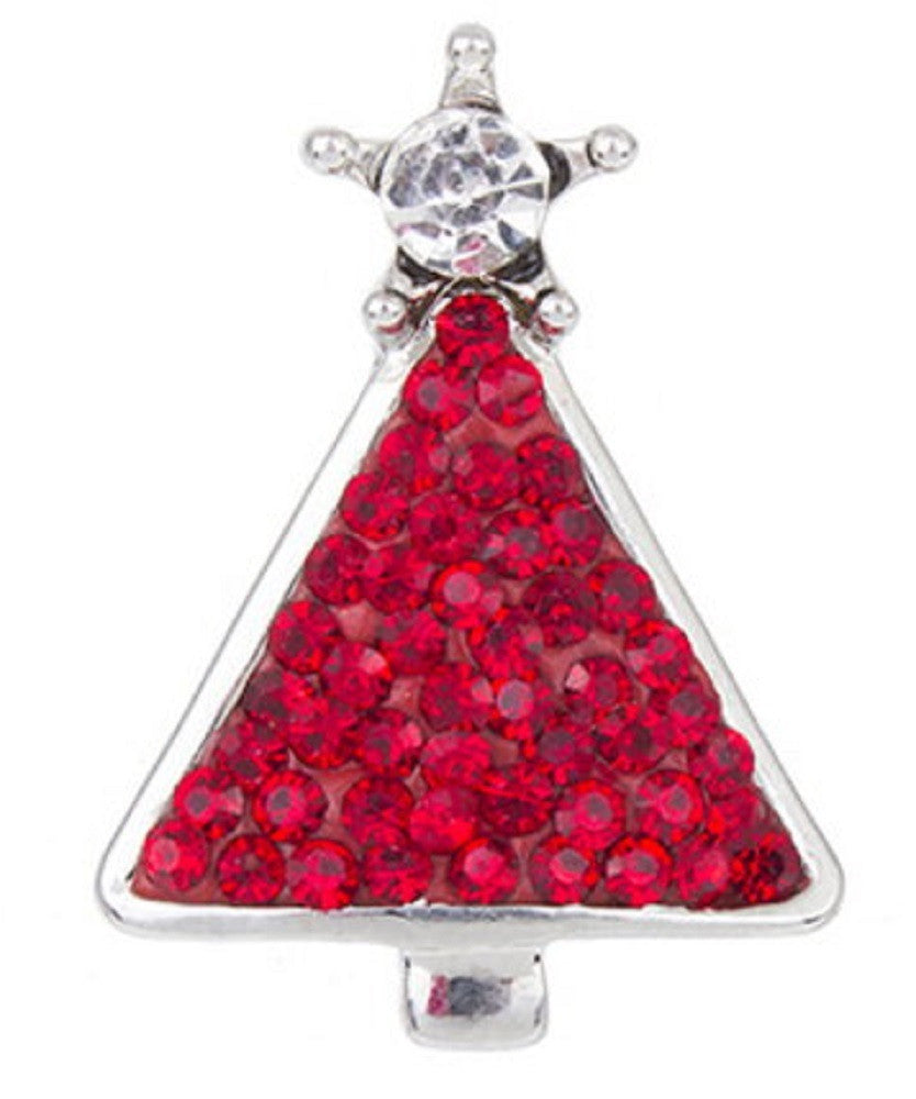Snap button Crystal Christmas Tree Design Alloy Interchangable Jewelry 18mm