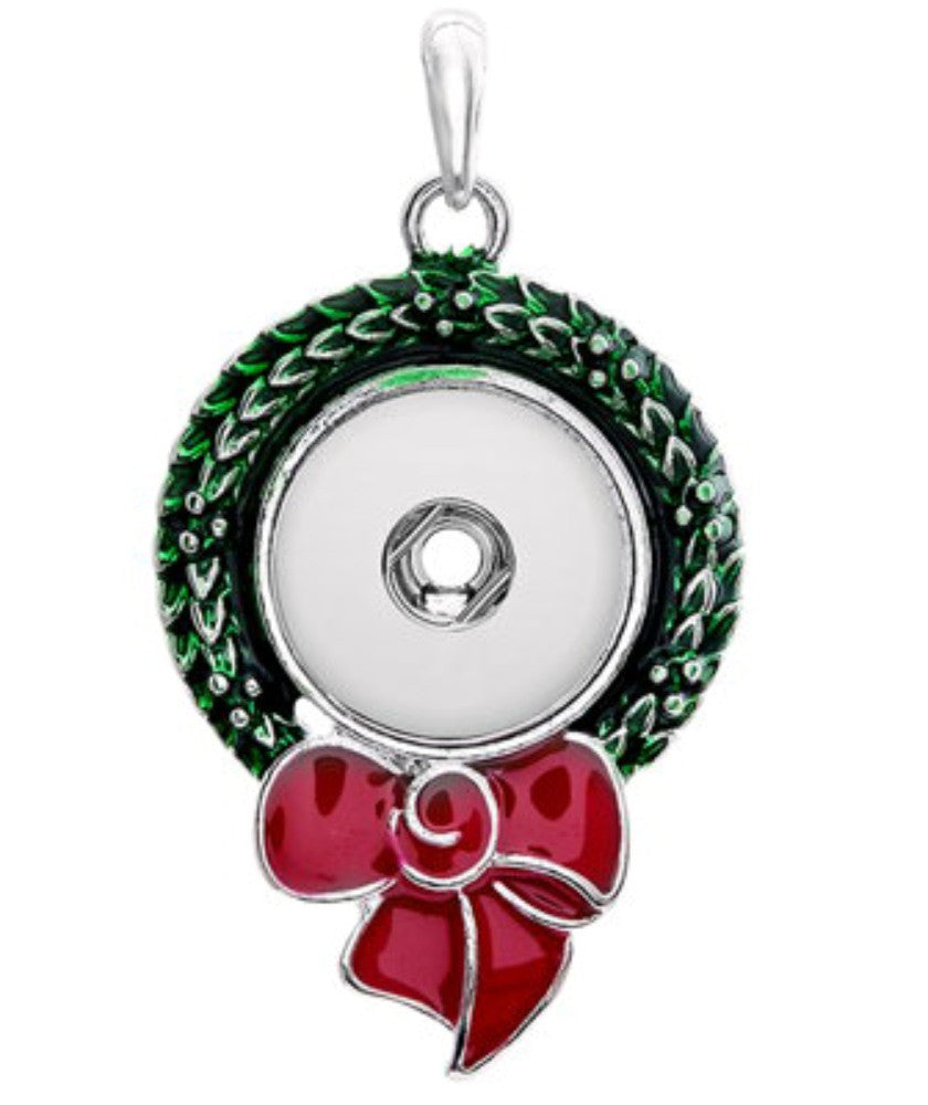 Pendant Interchangeable DIY Ginger Snaps Christmas Wreath fit for 18mm Snap Button