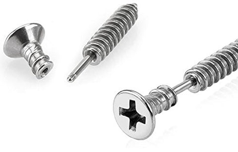 316L Surgical Steel Phillips Countersunk Plus Screw Tragus/Cartilage Barbell 16g 1/4" HO2676