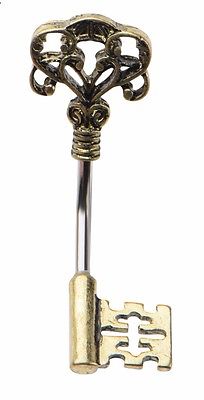 Belly Button Ring Navel Split Skeleton Key 316L surgical steel Body Jewelry