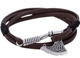 Slavic Perun Men Leather bangle Bracelets Axe Wrap anchor  Jewelry