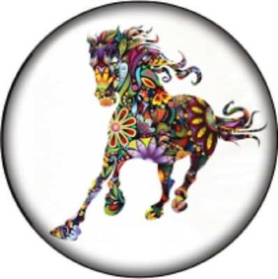 Snap button Patchwork flower horse 18mm charm interchangeable