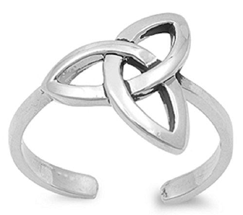 .925 Sterling Silver Toe Ring - Celtic Knot 4mm