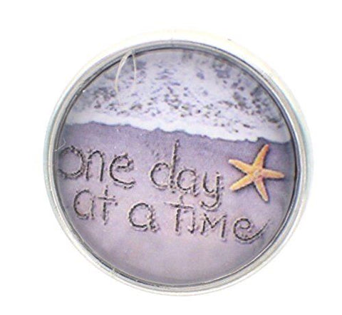 Body Accentz 18mm Snap Charm Button Interchangeable Jewelry One Day at a time