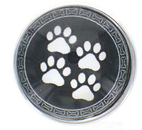Body Accentz 18mm Snap Charm Button Interchangeable Jewelry paw Prints Pawprints