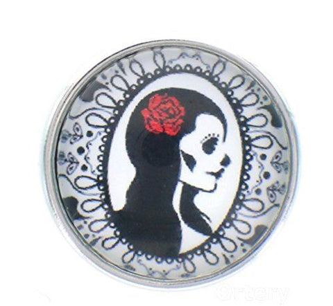 Body Accentz 18mm Snap Charm Button Interchangeable Jewely Dead Maiden