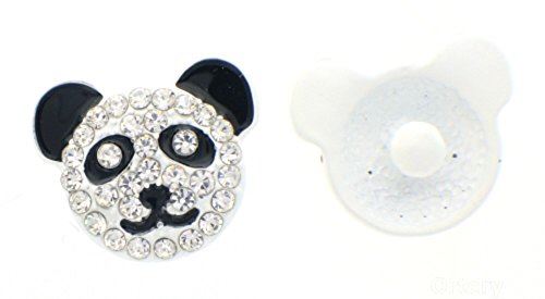 Body Accentz 18mm Snap Charms Buttons Interchangeable Jewelry 1 pc CZ Panda Bear