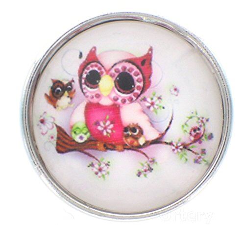 Body Accentz 18mm Snap Charms Buttons Interchangeable Jewelry Wise Owl