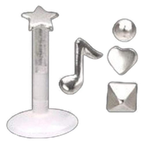 Bio Flex 16G 5/16" PTFE Labret/Monroe Music Note Package w/1 Shaft Star