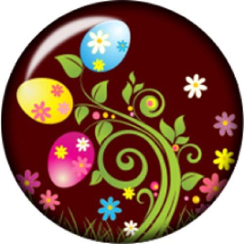 Snap Button Easter Egg Happy 18mm Cabochon Chunk Charm