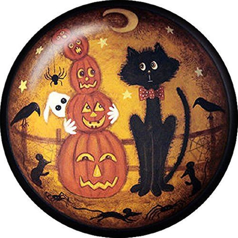 Body Accentz Snap Button Halloween cat Pumpkin Ghost Interchangable Jewelry 18mm