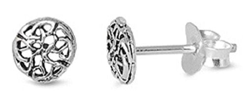 Sterling Silver Silver Stud Earrings - Celtic Knot Design