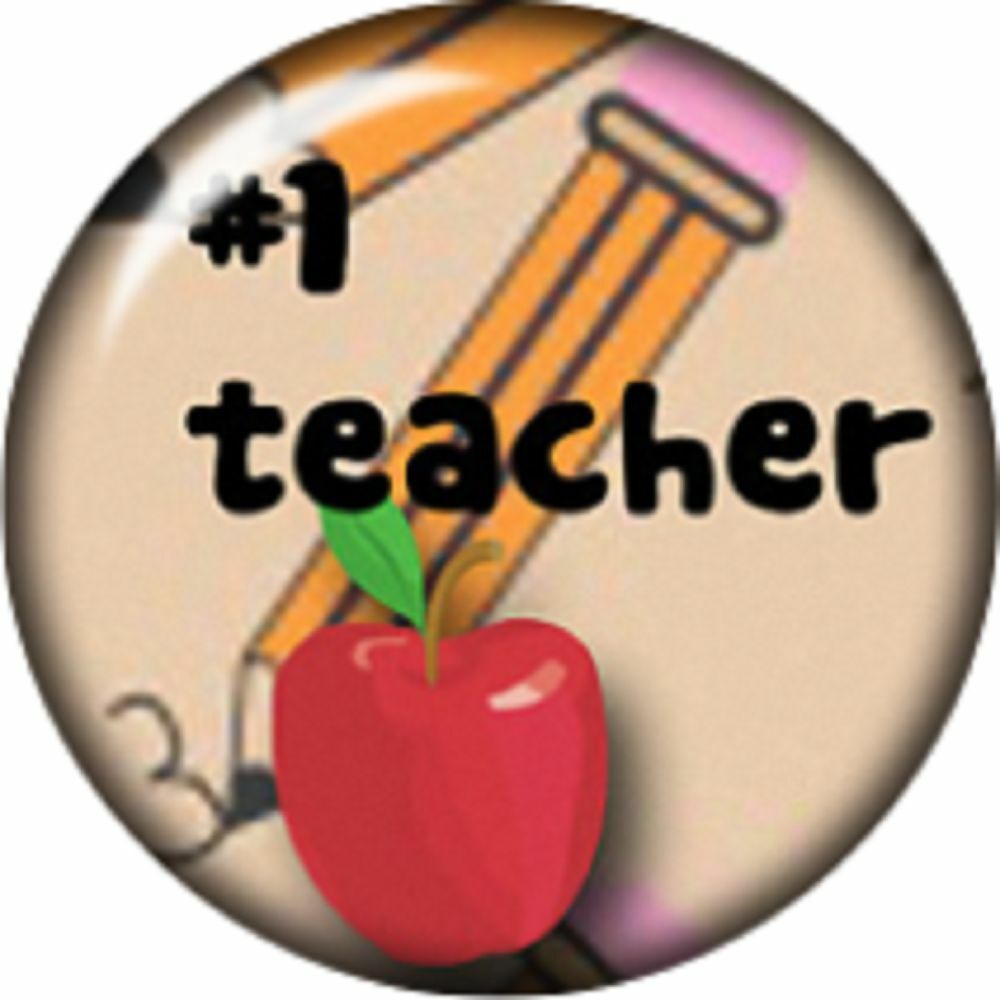 Snap button #1 Teacher 18mm charm chunk interchangeable