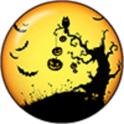 Snap Button Holiday Halloween Tree Pumpkin 12mm Cabochon Chunk Char