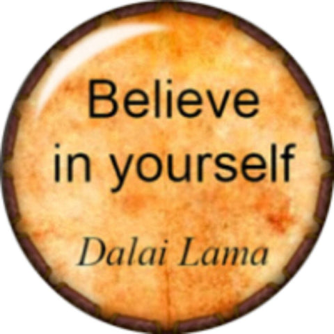 Snap button Believe in yourself 18mm Cabochon chunk charm