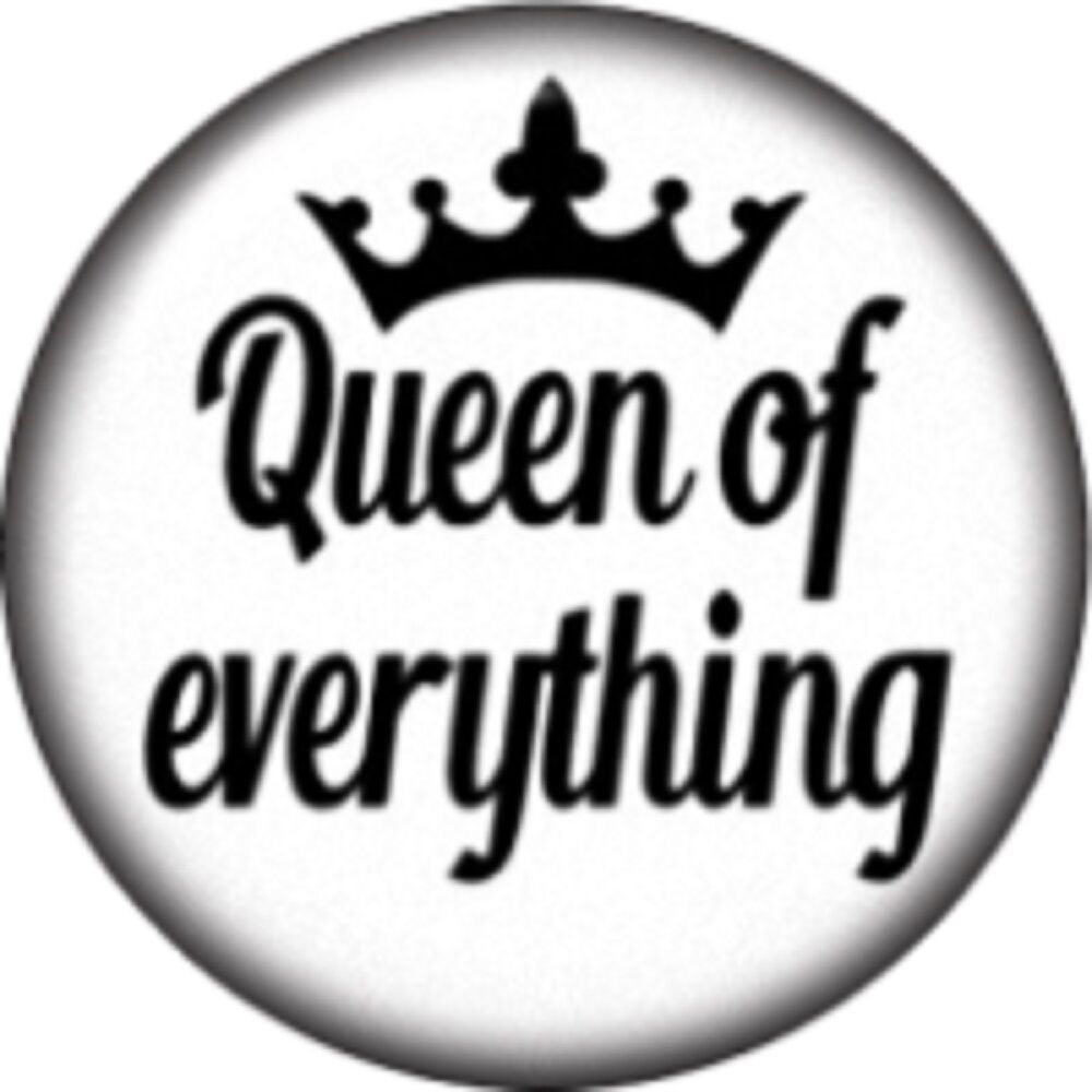 Snap button  Queen of Everything 18mm Cabochon chunk charm
