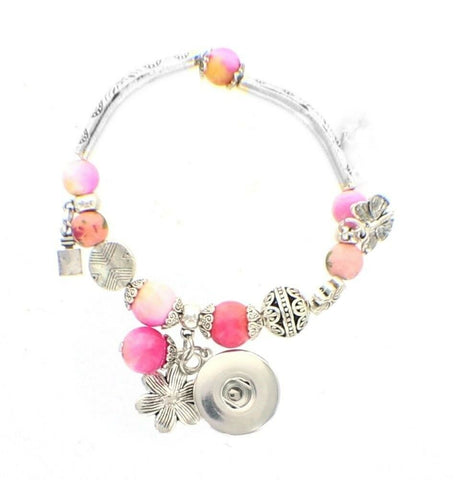 Body Accentz Bracelet Crystal Ball Beads DIY Interchangeable Snap Button fits 18