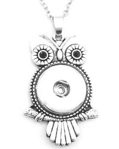 Pendant Interchangeable DIY Ginger Snaps Owl Filigree fit for 18mm Button