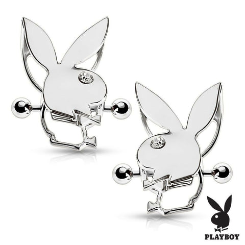 Body Accentz Nipple Bar Playboy Bunny Double Tier Nipple Shields Sold as a Pair