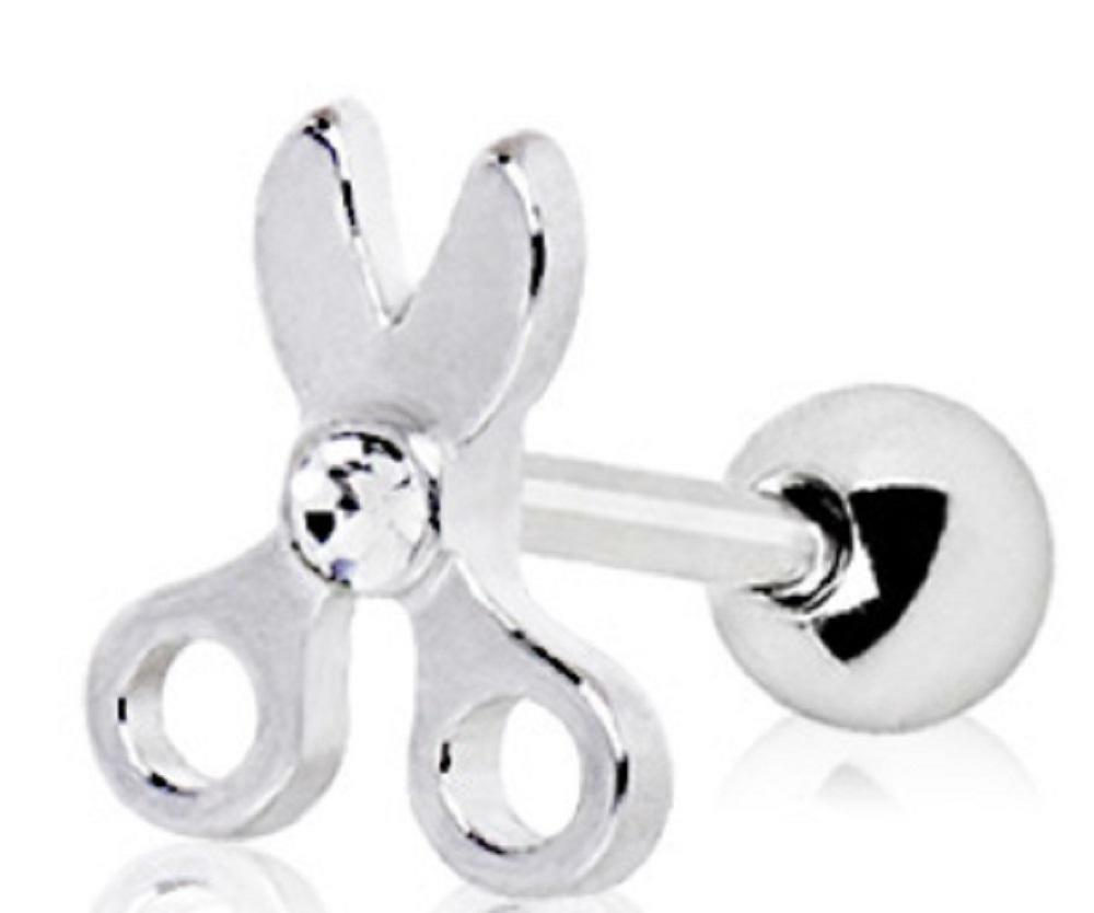 Tragus Piercing Stainless Steel Running with Scissors Cartilage 18g