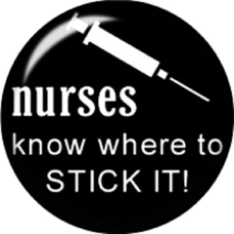 Snap Button Nurses Know Where to Stick it 18mm Charm Chunk Interchangeable