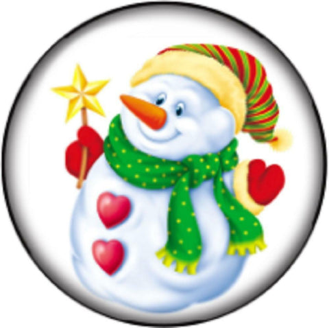 Snap Button Snowman Star Heart 18mm Charm Chunk Interchangeable