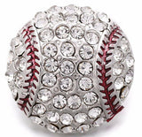 Body Accentz Snap Button CZ Baseball Sparkle 18mm Charm Chunk Interchangeable