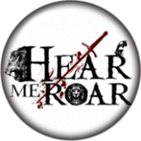 Snap Button Inspirational Hear me Roar 18mm Cabochon Chunk Charm