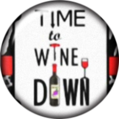 Snap Button Time ti Wine Down 18mm Cabochon Chunk Charm