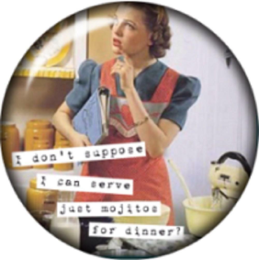 Snap Button Sarcasm Mojito for Dinner 18mm Cabochon Chunk Charm