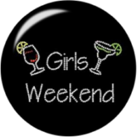 Snap Button Girls Weekend 18mm Cabochon Chunk Charm