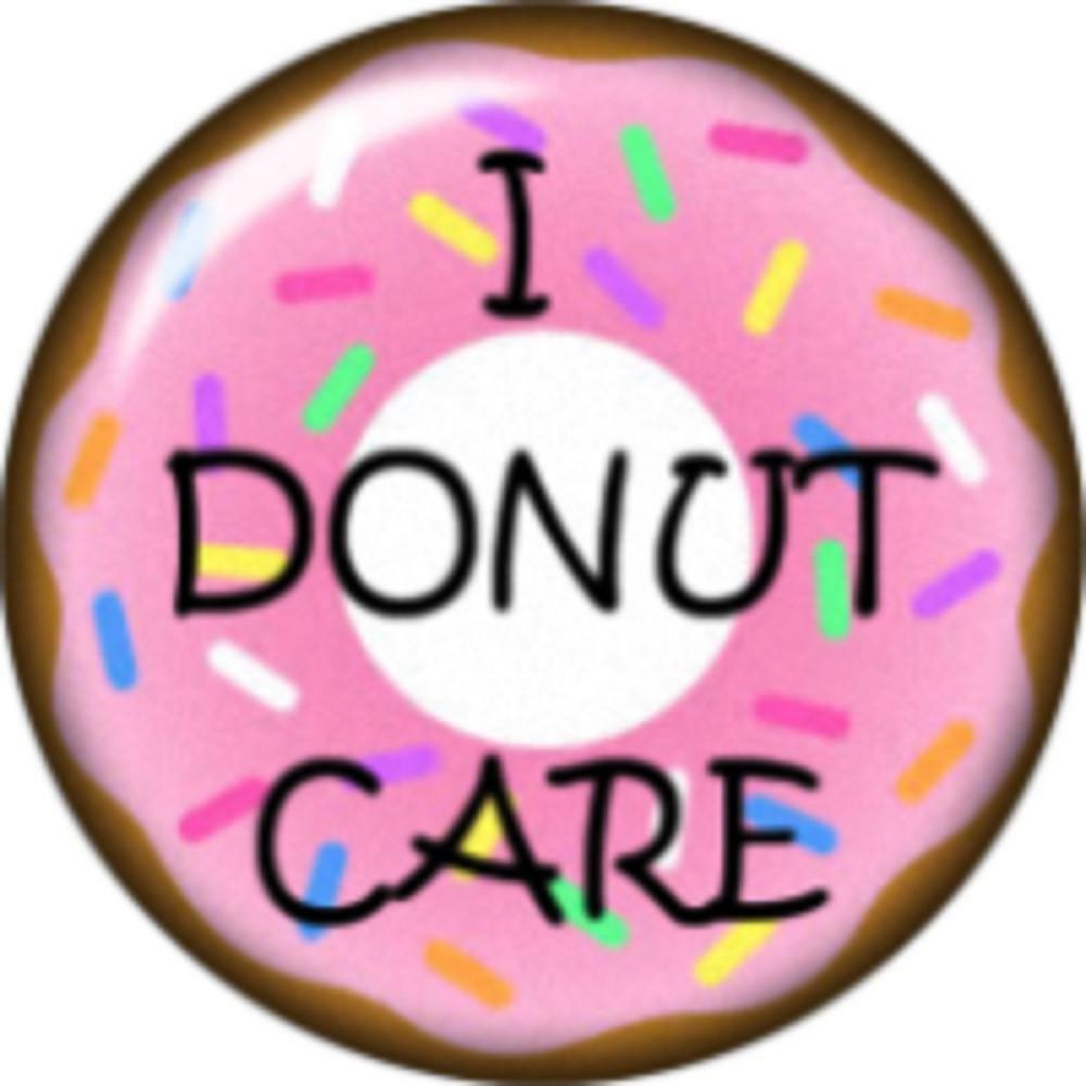 Body Accentz Snap Button I Donut Care 18mm Cabochon Chunk Charm