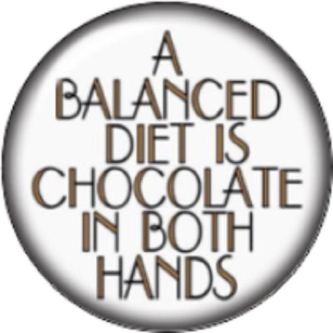 Snap Button Balanced Diet Chocolate 18mm Charm Chunk Interchangeabl