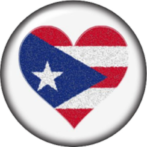 Body Accentz Snap Button Puerto Rican Flag 12mm Charm Chunk Interchangeable