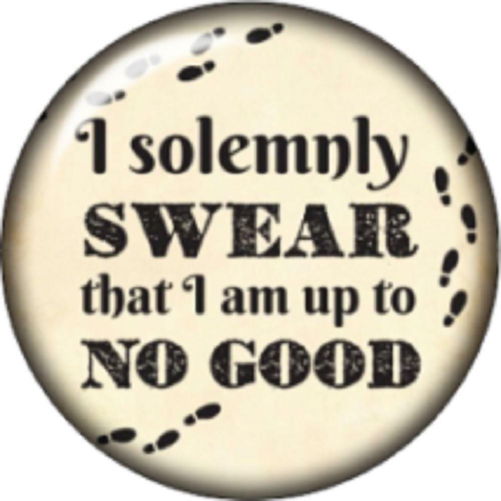 Snap Button I Solemnly Swear I am up to no Good 18mm Cabochon Chunk