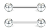 Stainless steel Tongue Barbell Nipple Tongue Straight Barbells Earring Rings