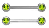 Stainless steel Tongue Barbell Nipple Tongue Straight Barbells Earring Rings