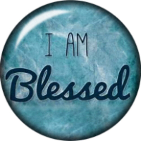 Snap Button I am Blessed 18mm Cabochon Chunk Charm