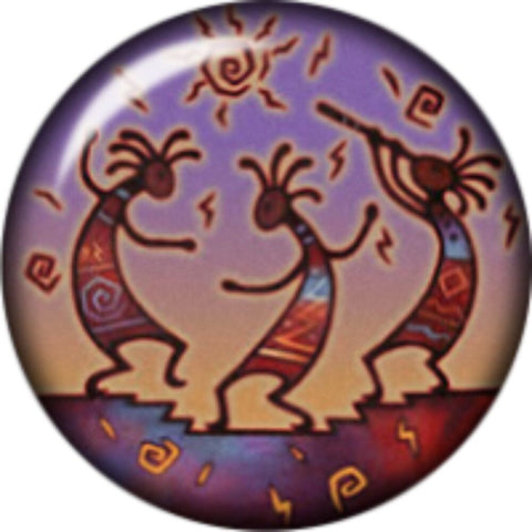 Snap Button Kokopelli Represents The Spirit of Music 18mm Cabochon