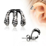 Body Accentz Tragus Piercing 316L Stainless Steel “Trident Triple” Claw Cartilag