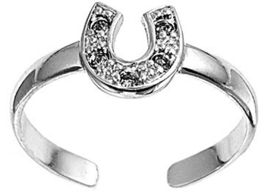 .925 Sterling Silver Toe Ring - Horse Shoe horseshoe