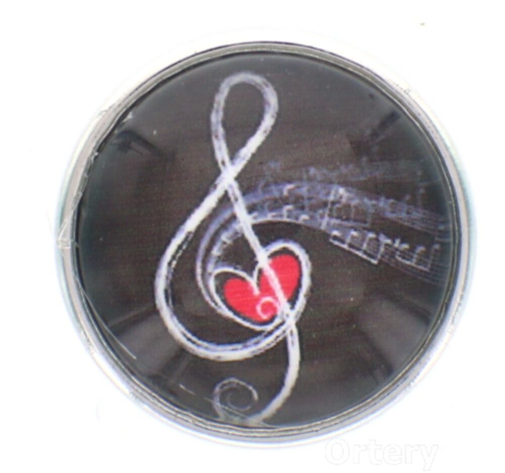18mm Snap Charm Button Interchangeable Jewelry Love Music Note