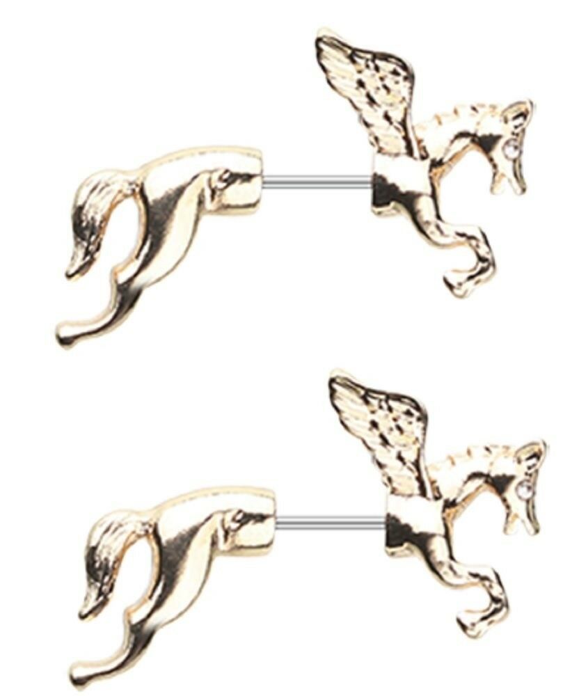 Golden Pegasus Fake Taper Earring Earring 20g pair