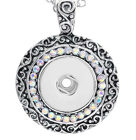 Body Accentz Snap Button Charm Holder Round fit 18mm Necklace Pendants Beauty