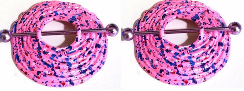 Nipple Shield Rings Barbell Barbells Sold as a Pair 14 Gauge Cupcak