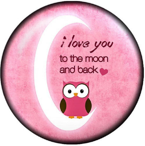 Snap Button I Love You to The Moon and Back 18mm Charm Chunk Interc