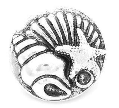 Snap Button Seashell Sea Shells 18mm Charm Chunk Interchangeable