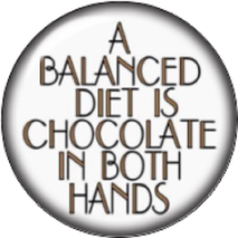 Body Accentz Snap Button Balanced Diet Chocolate 12mm Charm Chunk Interchangeabl