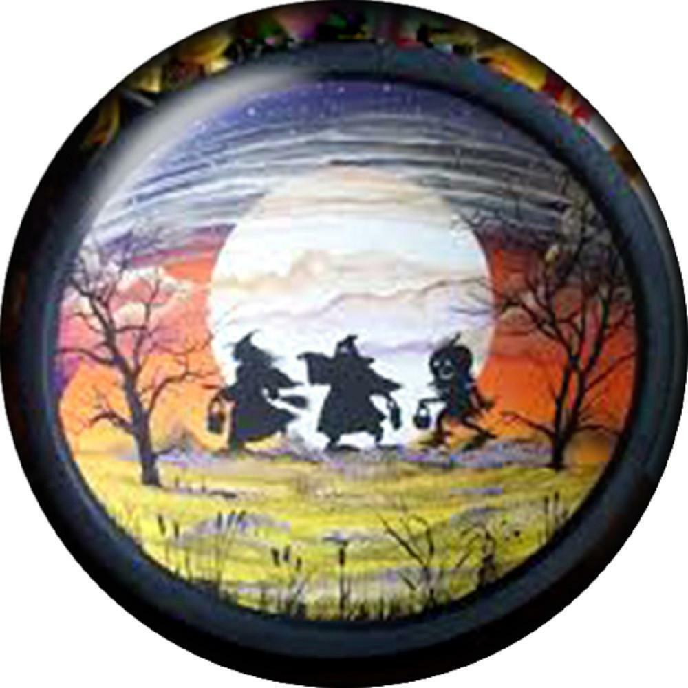 Snap Button Holiday Halloween Witches Pumpkin 18mm Cabochon Chunk C