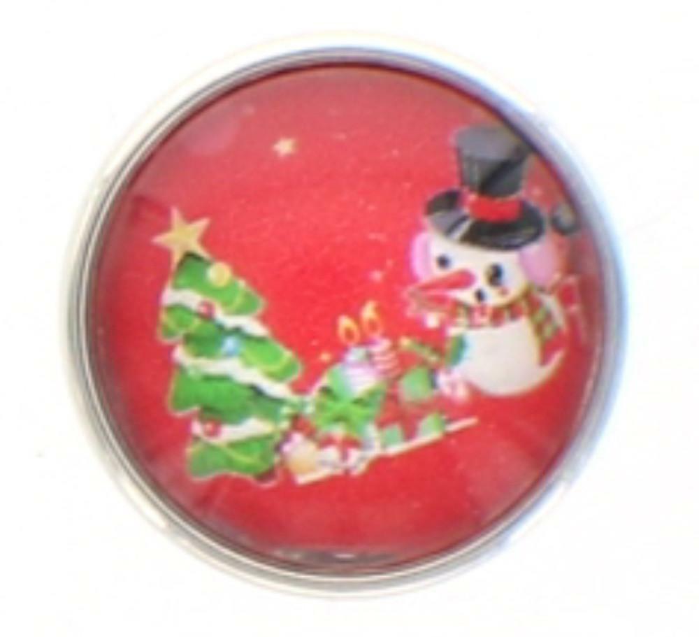 Body Accentz Snap Button Holiday Christmas Tree Snowman 18mm Cabochon Chunk Char